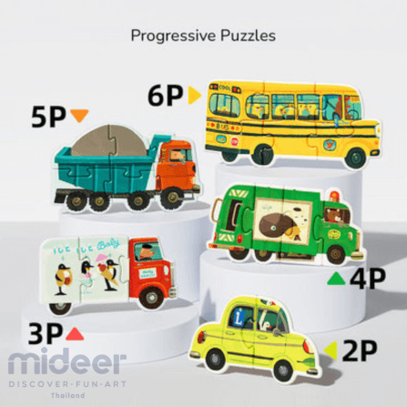 จิ๊กซอว์สำหรับเด็กเล็ก ลายรถ MIDEER MD1458_1